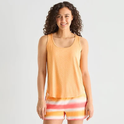 Sleep Chic Womens Scoop Neck Sleeveless Pajama Top