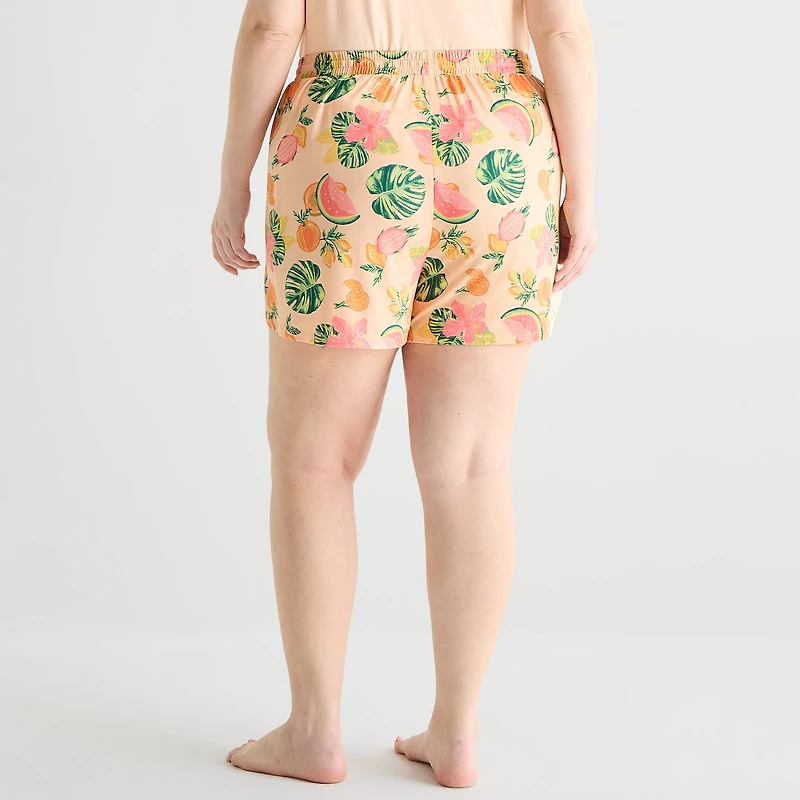 Sleep Chic Womens Plus Pajama Shorts