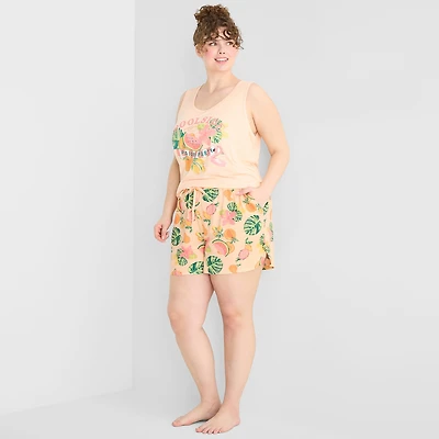 Sleep Chic Womens Plus Pajama Shorts