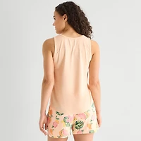 Sleep Chic Womens Scoop Neck Sleeveless Pajama Top