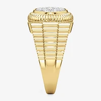 G-H / Si2) Mens / CT. T.W. Lab Grown White Diamond 14K Gold Over Silver Fashion Ring
