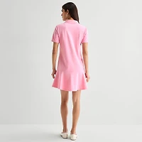 St. John's Bay Womens Short Sleeve Drop Waist Dress