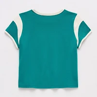 Thereabouts Little & Big Kid Girls Crew Neck Short Sleeve Regular Fit Graphic T-Shirt