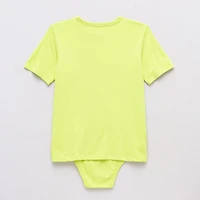 Thereabouts Little & Big Kid Boys Bodysuit Closure Easy-on + Easy-off Adaptive Crew Neck Short Sleeve