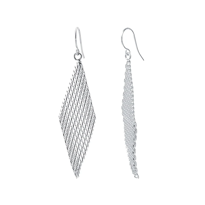 Silver Reflections Womens Pure Silver Over Brass Drop Earrings