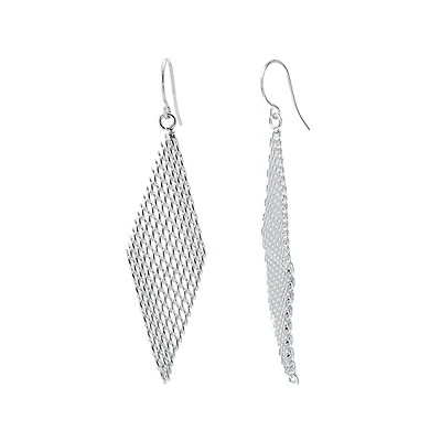 Silver Reflections Womens Pure Silver Over Brass Drop Earrings