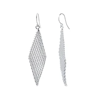 Silver Reflections Womens Pure Silver Over Brass Drop Earrings