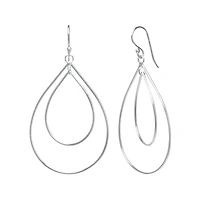 Silver Reflections Womens Pure Silver Over Brass Drop Earrings