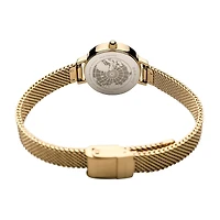 Bering Womens Gold Tone Stainless Steel 2-pc. Watch Boxed Set 11022-334-1-Gwp190
