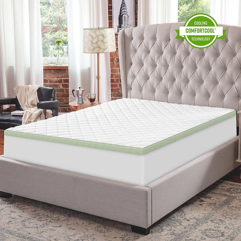 SensorPedic Cooling Quilted 3" Memory Foam Topper