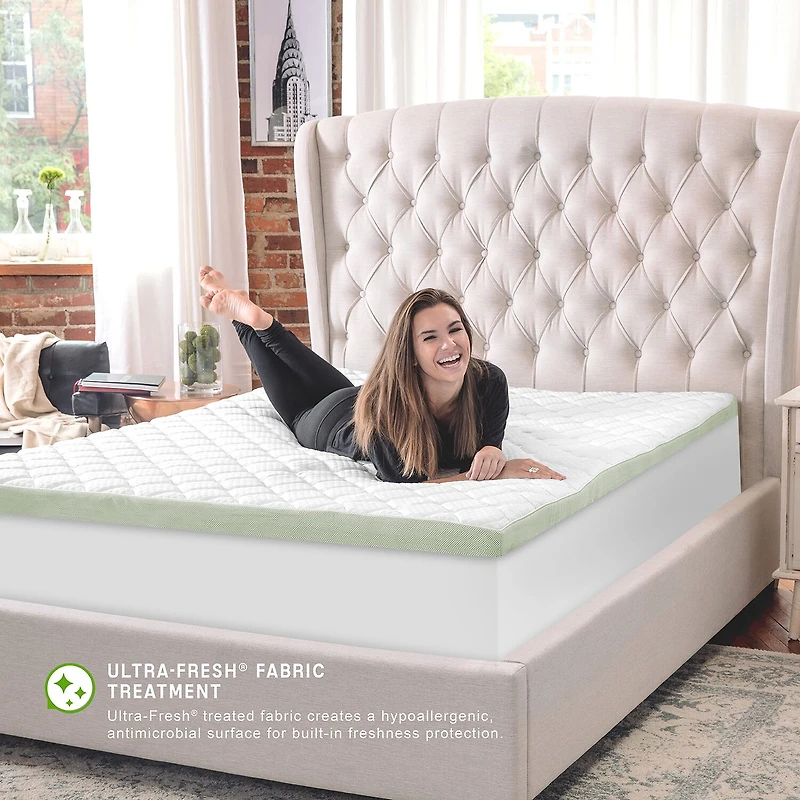 SensorPedic Cooling Quilted 3" Memory Foam Topper