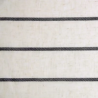 Clean Window Twill Stripe Anti-Dust Rod Pocket Sheer Single Curtain Panel