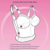 Exquisite Form® Fully Back Close Longline Bra -5107532