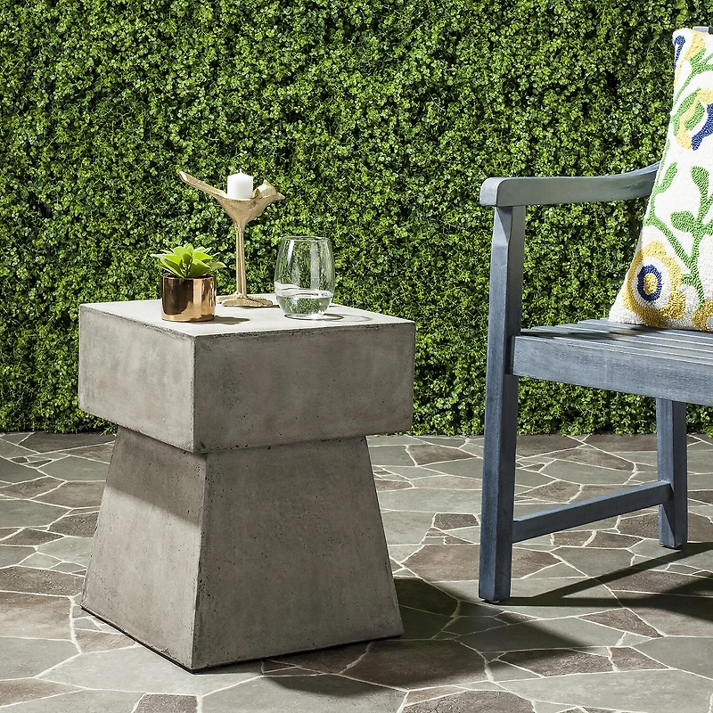 Safavieh Zen Patio Collection Concrete Side Table