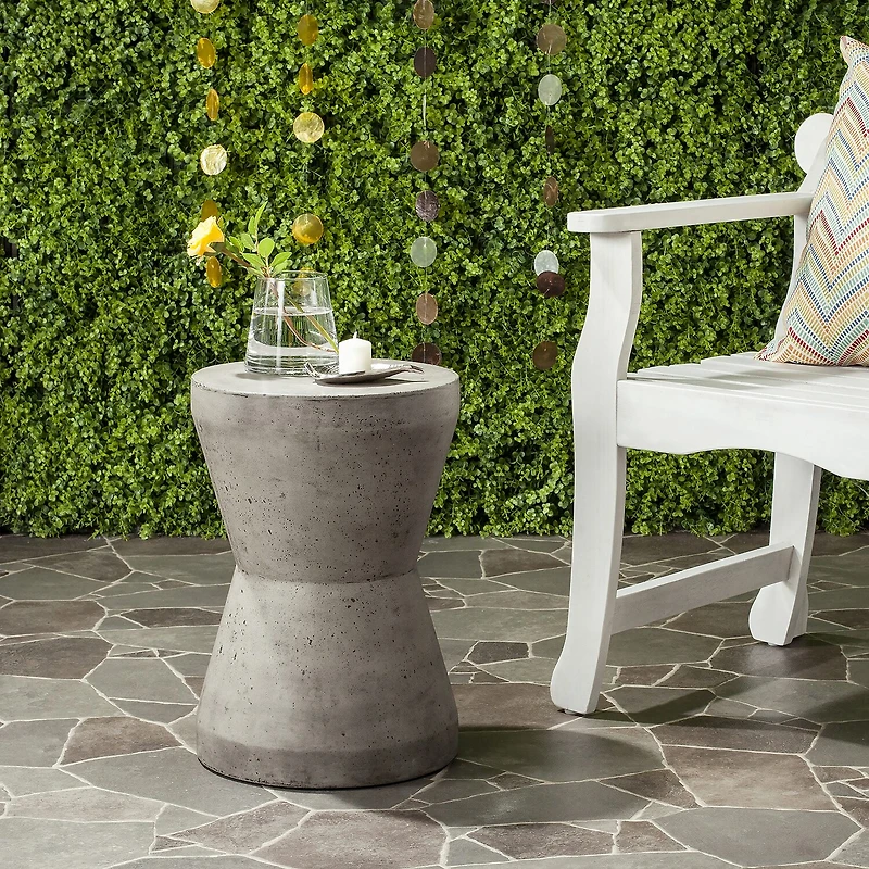Safavieh Torre Patio Collection Concrete Side Table