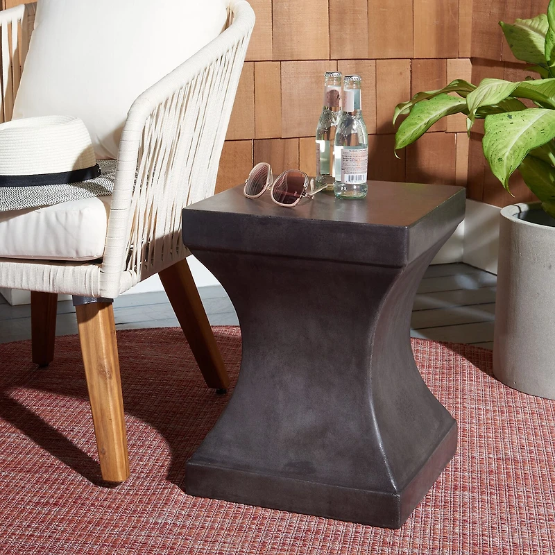 Safavieh Curby Collection Concrete Side Table