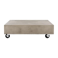 Safavieh Gargon Patio Collection Weather Resistant Concrete Coffee Table