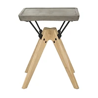 Safavieh Marcio Patio Collection Weather Resistant Concrete Side Table
