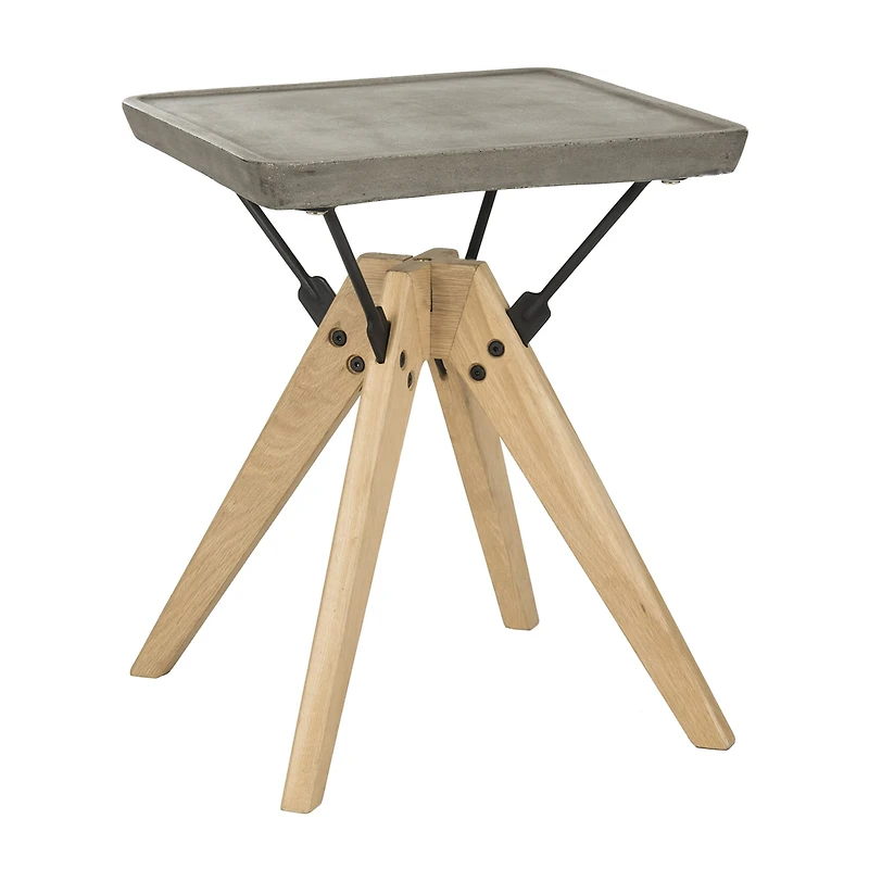 Safavieh Marcio Patio Collection Weather Resistant Concrete Side Table