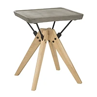 Safavieh Marcio Patio Collection Weather Resistant Concrete Side Table