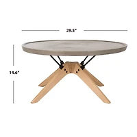 Safavieh Bryson Patio Collection Weather Resistant Concrete Coffee Table
