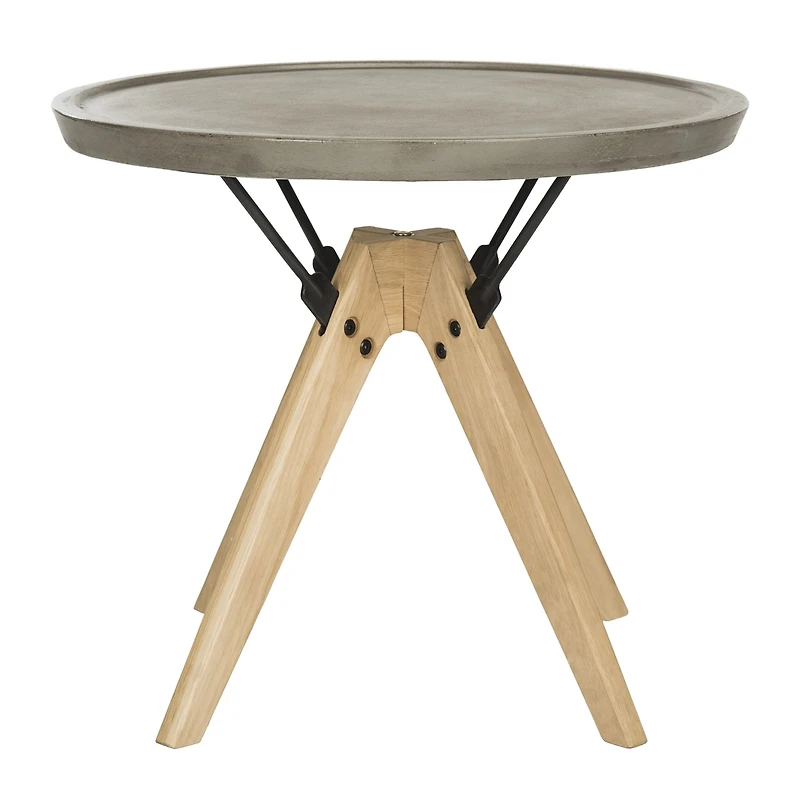 Safavieh Farmond Patio Collection Weather Resistant Concrete Side Table