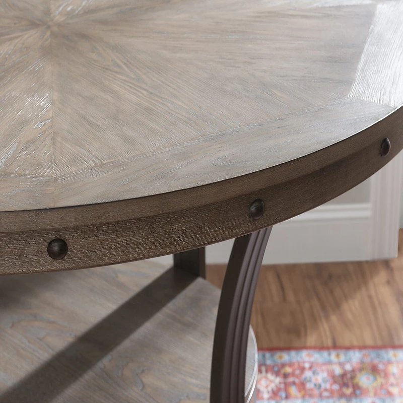 Firview Counter Height Round Wood-Top Dining Table