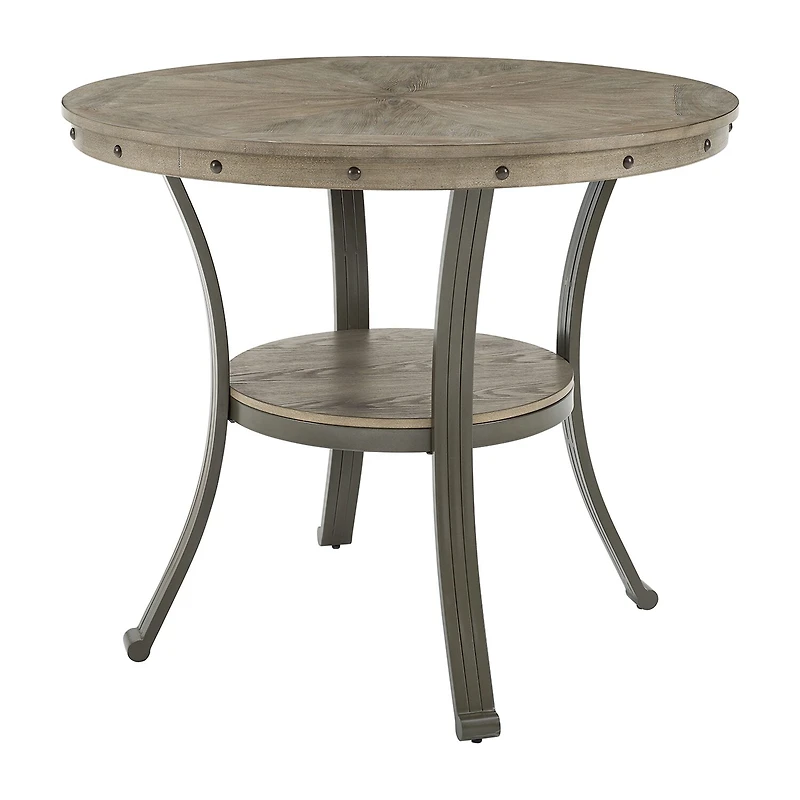 Firview Counter Height Round Wood-Top Dining Table