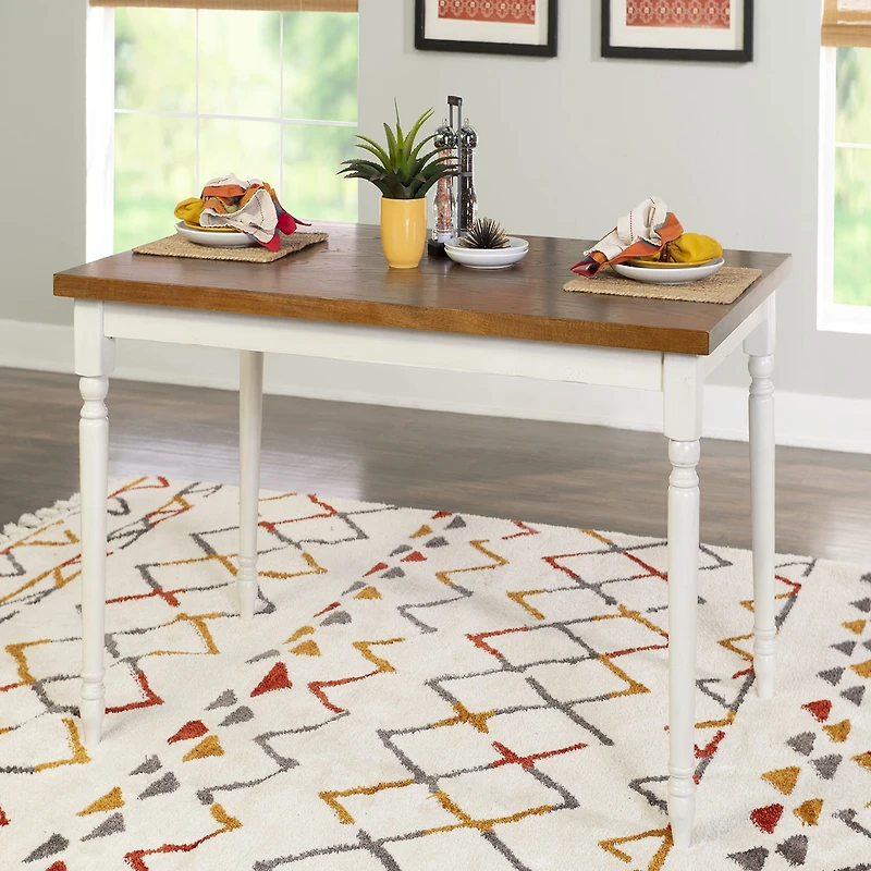 Theona Rectangular Wood-Top Dining Table