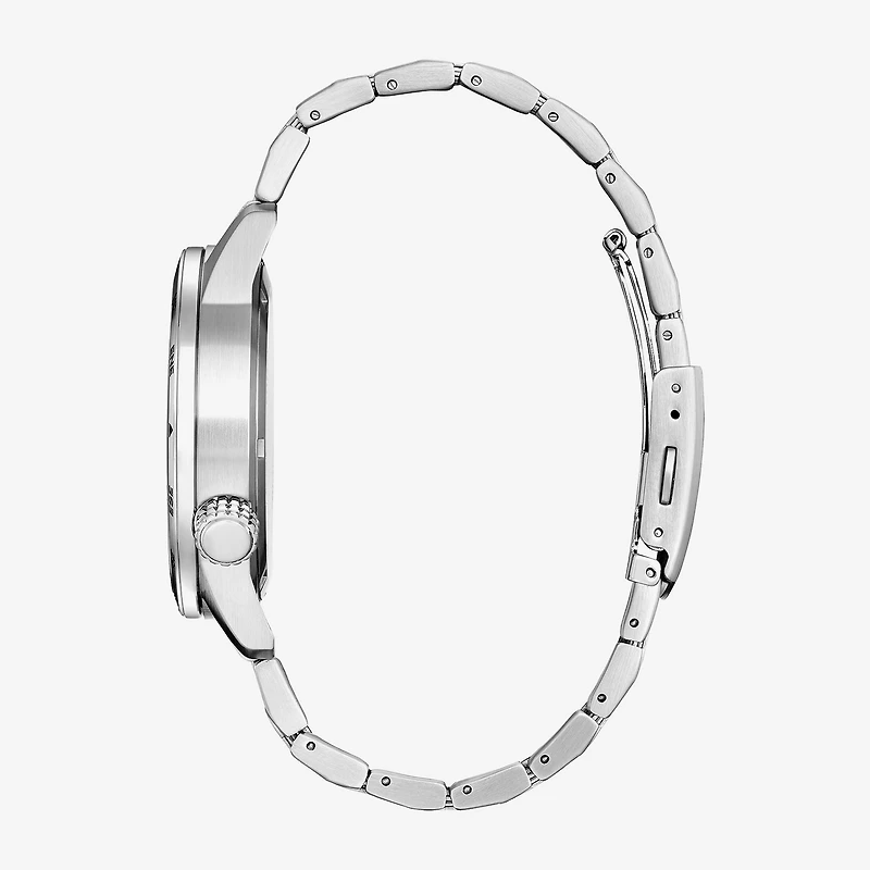 Citizen Weekender Mens Silver Tone Stainless Steel Bracelet Watch Bm7550-52l