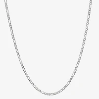 Made in Italy Womens Sterling Silver 20 Inch Figaro Chain Necklace