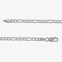 Made in Italy Womens Sterling Silver 20 Inch Figaro Chain Necklace
