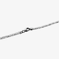 Sterling Silver Diamond-Cut Omega Necklace