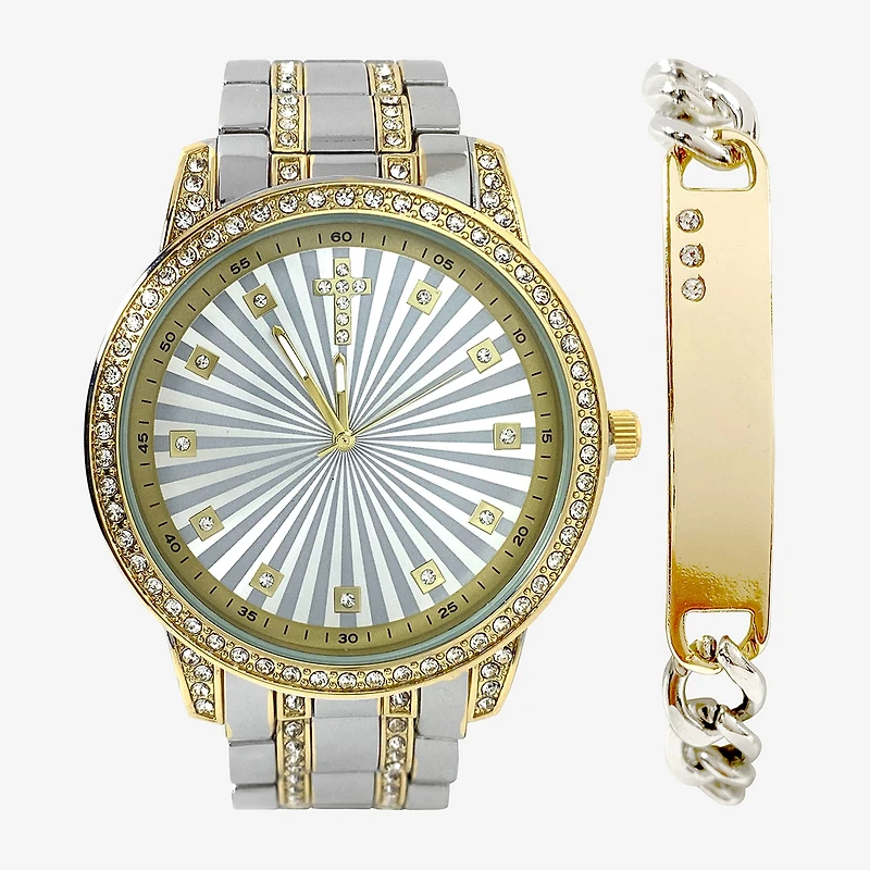Mens Two Tone 3-pc. Watch Boxed Set Mac7135jc