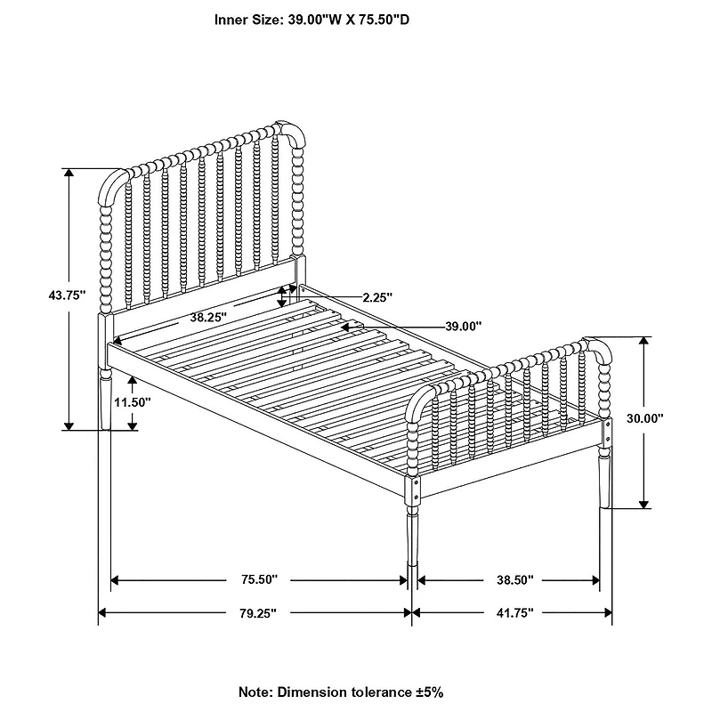 Jones Rectangle Bed