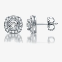 5/8 CT. T.W. Natural White Diamond 10K Gold 8.2mm Cushion Stud Earrings