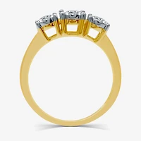 Love Lives Forever Round 1/2 CT.T.W. Natural Diamond 3-Stone Engagement Ring in 10K or 14K Gold