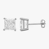 Womens Cubic Zirconia Sterling Silver Round Pair Earring Set