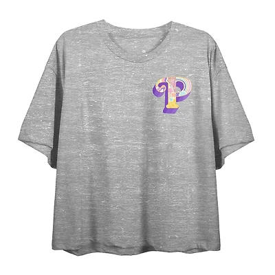 Polly Pocket Believe The Little Things Cropped Tee Womens Juniors Crew Neck Short Sleeve Loose Fit Graphic T-Shirt