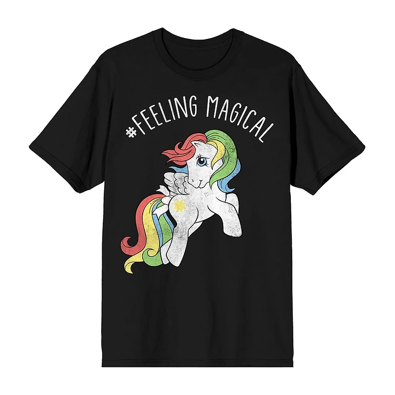 Feeling Magical Tee Womens Juniors Crew Neck Short Sleeve Loose Fit My Little Pony Nickelodeon Graphic T-Shirt