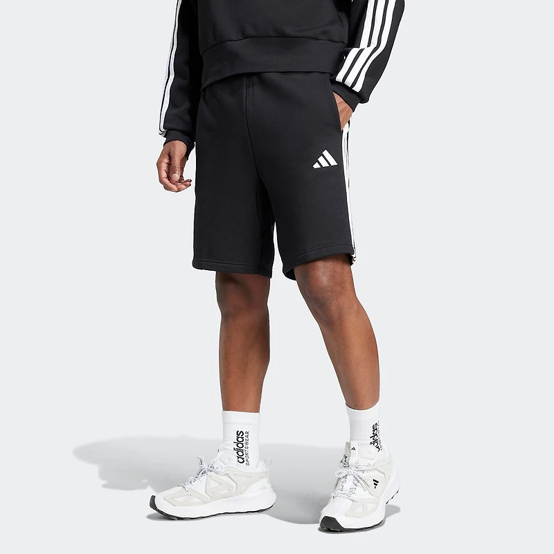 adidas Fleece Mens 9" Mid Rise Workout Shorts
