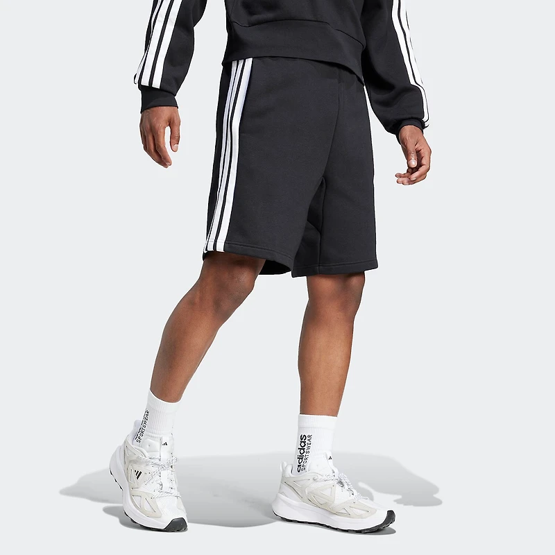 adidas Fleece Mens 9" Mid Rise Workout Shorts