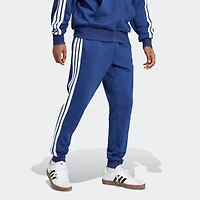adidas 3 Stripe Mens Cuffed Mid Rise Regular Fit Fleece Active Jogger Pant