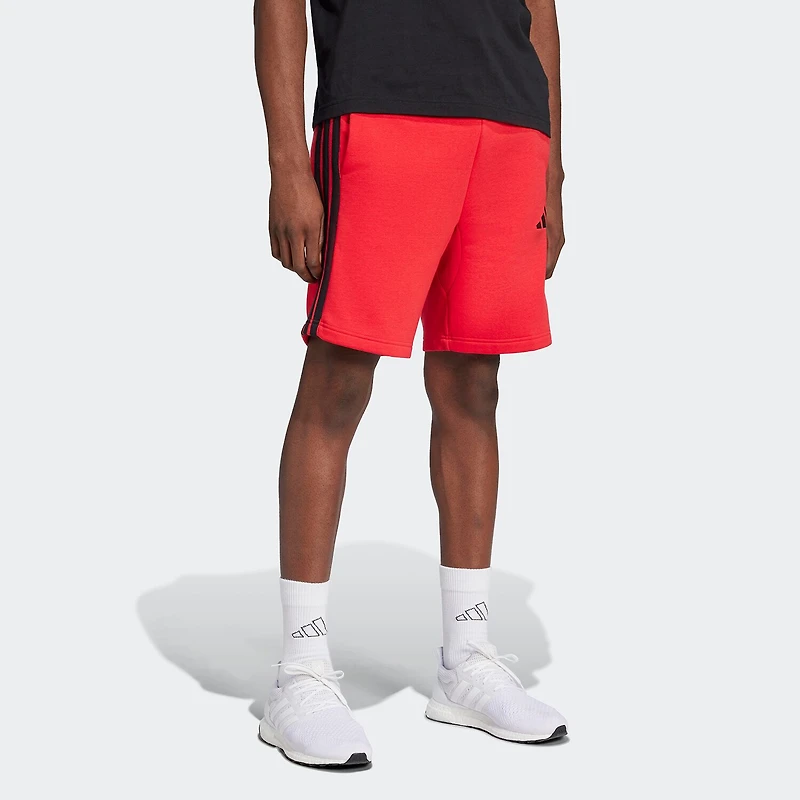adidas Fleece Mens 9" Mid Rise Workout Shorts