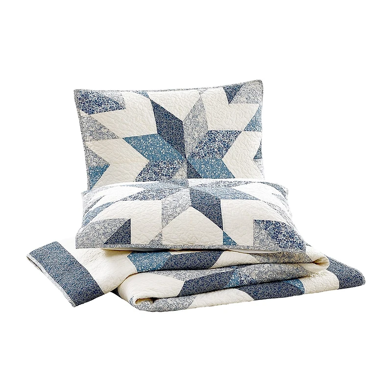 Modern Heirloom Bright Star Patchwork Quilt Set