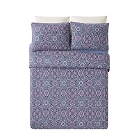Modern Heirloom Lavender Florals Reversible Quilt Set