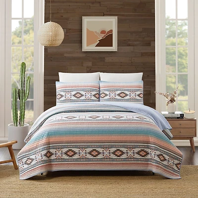 Modern Heirloom Sunset Canyon REVERSIBLE Quilt Set