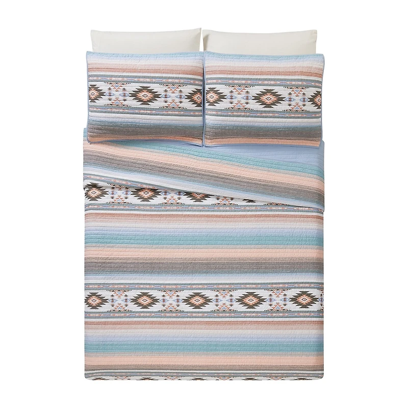 Modern Heirloom Sunset Canyon Reversible Quilt Set