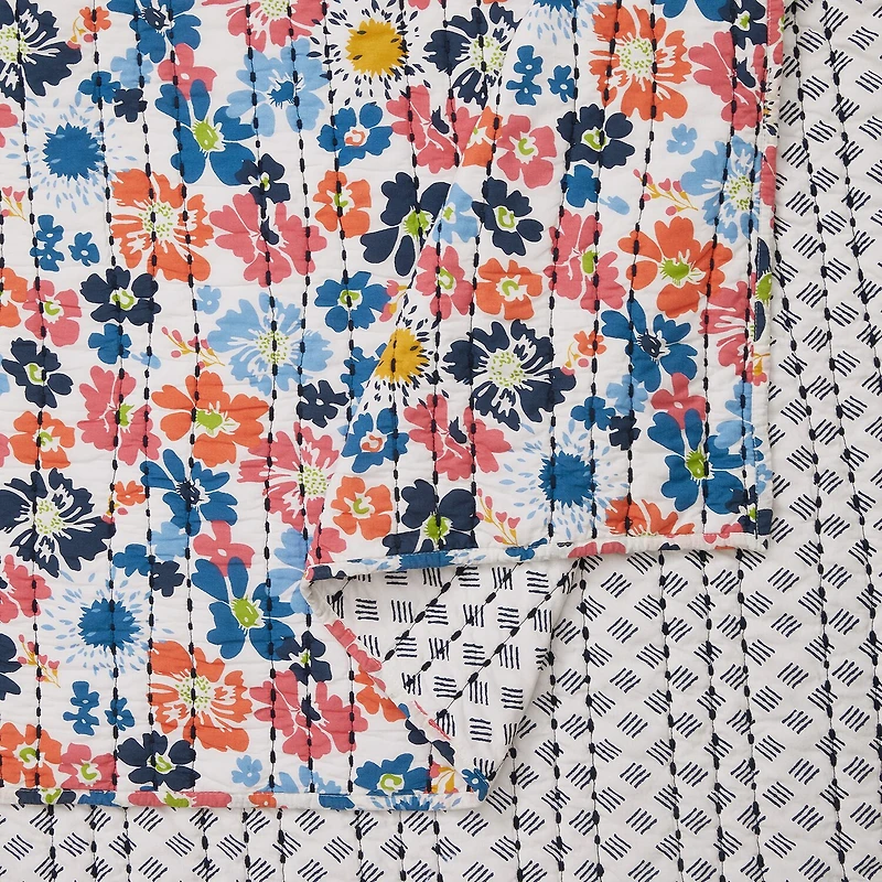 Modern Heirloom Blossom Reversible Quilt Set
