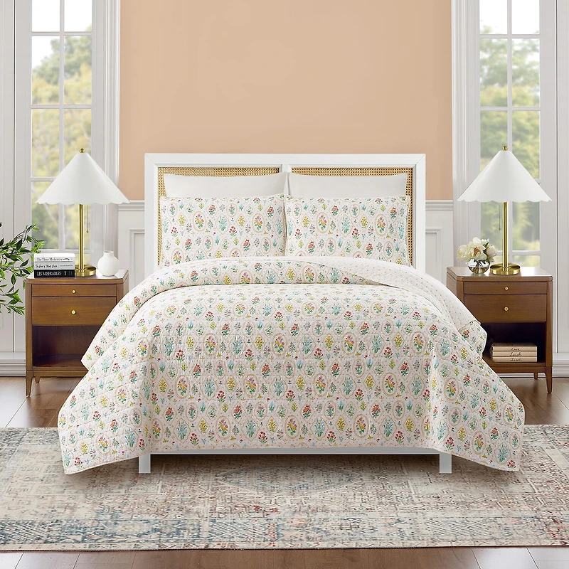 Makers Collective Floral Wallpaper Reversible Quilt Set